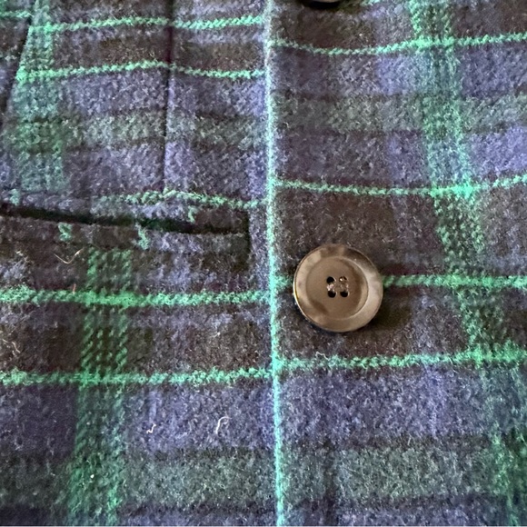 Chadwicks Navy and Green Plaid Wool Blazer - Picture 9 of 9